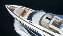 Aerial view detail of the Bilgin motor yacht Tatiana - Design by Joachim Kinder